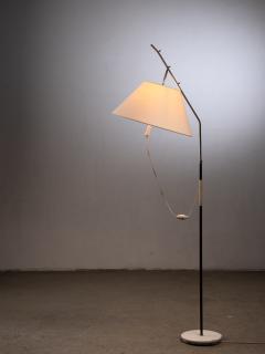  J T Kalmar Kalmar Lighting Kalmar black and white adjustable floor lamp Austria 1950s - 2918644