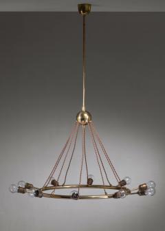  J T Kalmar Kalmar Lighting Kalmar brass ring chandelier - 3672043