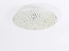  J T Kalmar Kalmar Lighting Large Round J T Kalmar Mid Century Textured Glass Flush Mount Austria 1960s - 4063089