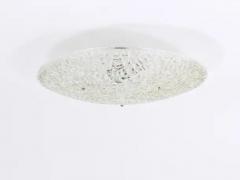  J T Kalmar Kalmar Lighting Large Round J T Kalmar Mid Century Textured Glass Flush Mount Austria 1960s - 4063095