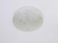  J T Kalmar Kalmar Lighting Large Round J T Kalmar Mid Century Textured Glass Flush Mount Austria 1960s - 4063127