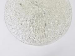  J T Kalmar Kalmar Lighting Large Round J T Kalmar Mid Century Textured Glass Flush Mount Austria 1960s - 4063130