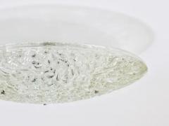  J T Kalmar Kalmar Lighting Large Round J T Kalmar Mid Century Textured Glass Flush Mount Austria 1960s - 4063131