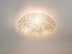  J T Kalmar Kalmar Lighting Large Round J T Kalmar Mid Century Textured Glass Flush Mount Austria 1960s - 4063135