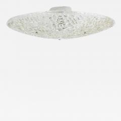  J T Kalmar Kalmar Lighting Large Round J T Kalmar Mid Century Textured Glass Flush Mount Austria 1960s - 4065418