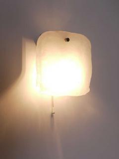  J T Kalmar Kalmar Lighting Midcentury Kalmar Frosted Ice Glass Panel Sconce Wall Light Austria 1960s - 4040307