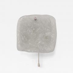  J T Kalmar Kalmar Lighting Midcentury Kalmar Frosted Ice Glass Panel Sconce Wall Light Austria 1960s - 4043310