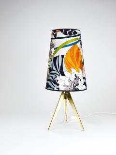  J T Kalmar Kalmar Lighting Missoni x Kalmar Vienna Adjustable Brass Tripod Table Side Lamp Austria 1950s - 4306608