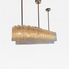  J T Kalmar Kalmar Lighting Monumental Kalmar Textured Murano Glass Tronchi Tube Chandelier Mid Century - 4160639