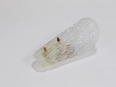  J T Kalmar Kalmar Lighting One Kalmar Midcentury Brass Textured Glass Scone Wall Light Austria 1950s - 4064411