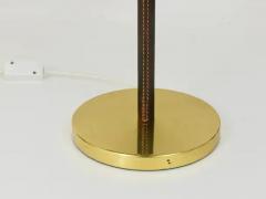  J T Kalmar Kalmar Lighting Pair J T Kalmar Brass Leather Mid Century Table or Side Lamps Austria 1960s - 4064803
