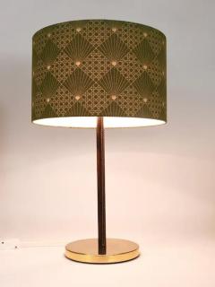  J T Kalmar Kalmar Lighting Pair J T Kalmar Brass Leather Mid Century Table or Side Lamps Austria 1960s - 4064892