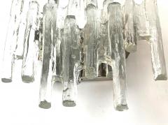  J T Kalmar Kalmar Lighting Pair of Austrian 1960s Clear Glass Ice Block Wall Sconces by J T Kalmar - 3245902