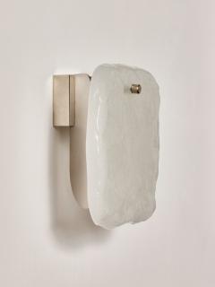  J T Kalmar Kalmar Lighting Pair of Kalmar Stein Ice Glass Sconces Austria 1960s - 4720834