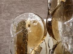  J T Kalmar Kalmar Lighting Pair of Mid Century Citrus Swirl Glass Sconces by Kalmar  - 3292913