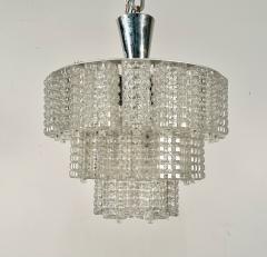  J T Kalmar Kalmar Lighting Small Austrian Mid Century Modern Chandelier Pendant by Kalmar Three Tier - 3364303