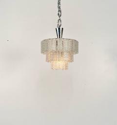  J T Kalmar Kalmar Lighting Small Austrian Mid Century Modern Chandelier Pendant by Kalmar Three Tier - 3364304