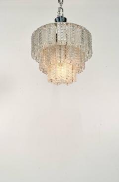  J T Kalmar Kalmar Lighting Small Austrian Mid Century Modern Chandelier Pendant by Kalmar Three Tier - 3364305