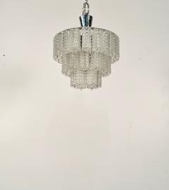  J T Kalmar Kalmar Lighting Small Austrian Mid Century Modern Chandelier Pendant by Kalmar Three Tier - 3364311