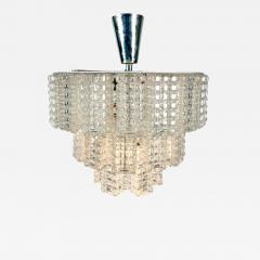  J T Kalmar Kalmar Lighting Small Austrian Mid Century Modern Chandelier Pendant by Kalmar Three Tier - 3372106