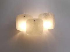  J T Kalmar Kalmar Lighting Up to 4 Kalmar Vienna Frosted Ice Glass Panel Sconces Modernist Wall Lamps 1960s - 4051980
