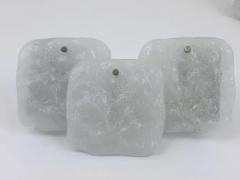  J T Kalmar Kalmar Lighting Up to 4 Kalmar Vienna Frosted Ice Glass Panel Sconces Modernist Wall Lamps 1960s - 4052022