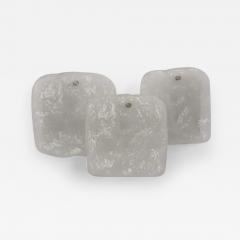  J T Kalmar Kalmar Lighting Up to 4 Kalmar Vienna Frosted Ice Glass Panel Sconces Modernist Wall Lamps 1960s - 4056560