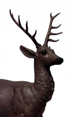  J W Fiske Company Outdoor Country Iron Deer Statuary - 4199128