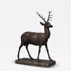  J W Fiske Company Outdoor Country Iron Deer Statuary - 4250492