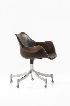  J rgen Lund Ole Larsen Office Chair in Aluminum and Leather by J rgen Lund Ole Larsen 1960s - 4507745