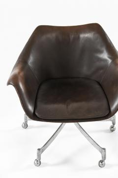  J rgen Lund Ole Larsen Office Chair in Aluminum and Leather by J rgen Lund Ole Larsen 1960s - 4507747