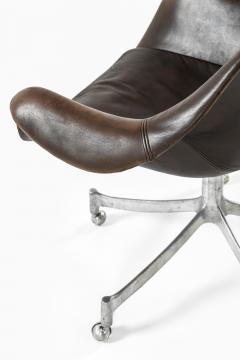  J rgen Lund Ole Larsen Office Chair in Aluminum and Leather by J rgen Lund Ole Larsen 1960s - 4507750