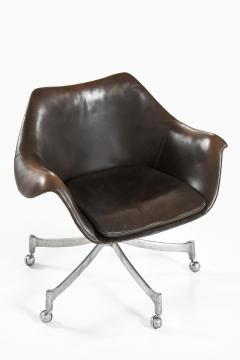  J rgen Lund Ole Larsen Office Chair in Aluminum and Leather by J rgen Lund Ole Larsen 1960s - 4508692