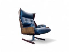  JD M veis e Decora es Armchair with Ottoman in Rosewood Leather Metal JD Moveis Lot 227 619 - 3961881