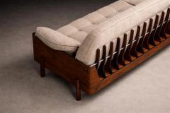  JD M veis e Decora es Four Seat Sofa in Brazilian Rosewood with Sculpted Back JD Moveis 1960s - 4571605