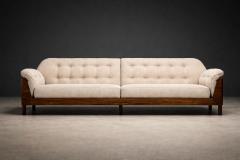  JD M veis e Decora es Four Seat Sofa in Brazilian Rosewood with Sculpted Back JD Moveis 1960s - 4571608