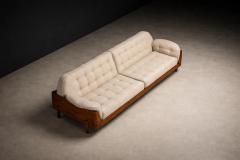  JD M veis e Decora es Four Seat Sofa in Brazilian Rosewood with Sculpted Back JD Moveis 1960s - 4571611