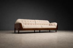  JD M veis e Decora es Four Seat Sofa in Brazilian Rosewood with Sculpted Back JD Moveis 1960s - 4571612