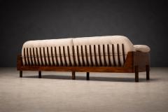  JD M veis e Decora es Four Seat Sofa in Brazilian Rosewood with Sculpted Back JD Moveis 1960s - 4571614