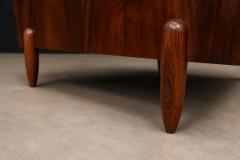  JD M veis e Decora es Pair of Brazilian Modern Armchairs in Rosewood Ivory Mohair JD Moveis - 4594305