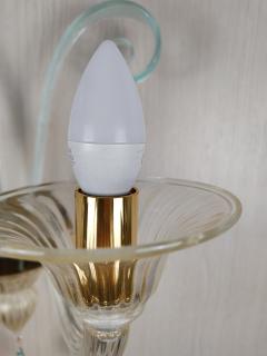  JL Light Style Drops green and gold classic Murano glass wall sconce - 4297655