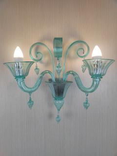  JL Light Style Drops green classic Murano glass wall sconce - 4297642