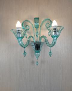  JL Light Style Drops green classic Murano glass wall sconce - 4297645