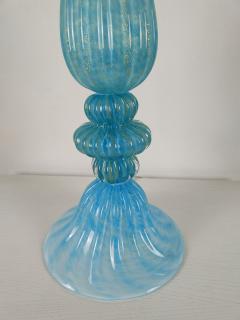  JL Light Style Ellipse Turquoise gold Murano glass table lamp - 4303959