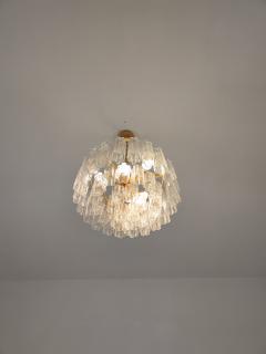  JL Light Style Flat shape clear Murano glass tronchi chandelier - 4294276