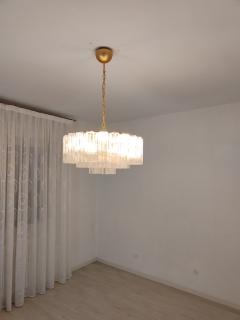  JL Light Style Flat shape clear Murano glass tronchi chandelier - 4294278