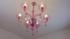  JL Light Style Gocce pink Murano glass chandelier - 4295427