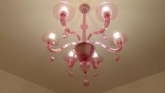  JL Light Style Gocce pink Murano glass chandelier - 4295436
