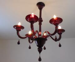  JL Light Style Gocce venetian red Murano glass chandelier - 4296427