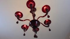  JL Light Style Gocce venetian red Murano glass chandelier - 4296428